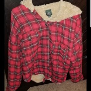 Wild Fable plaid furry jacket